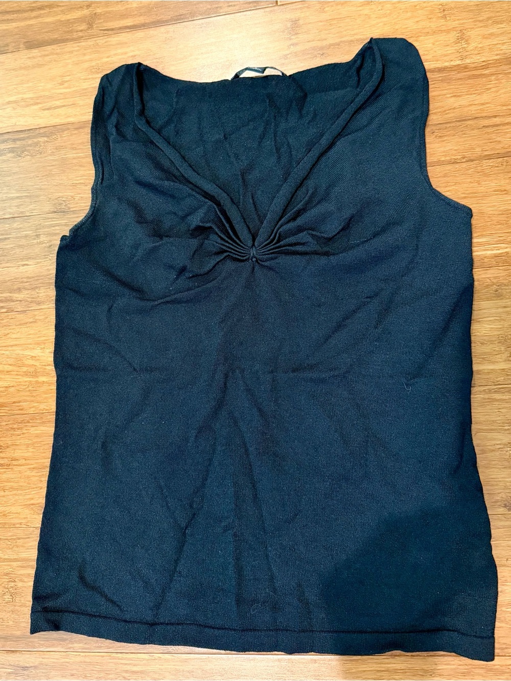Banana Republic Black Twist-Front Sleeveless Tank